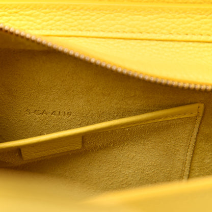 Celine Drummed Calfskin Nano Luggage Citron 7 of 10