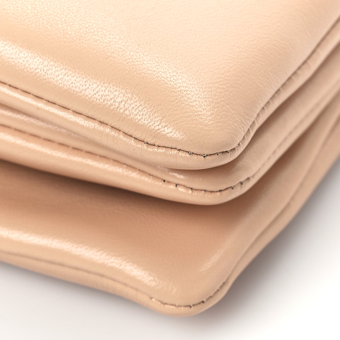 Calfskin Medium Faye Top Handle Bag Sandy Beige