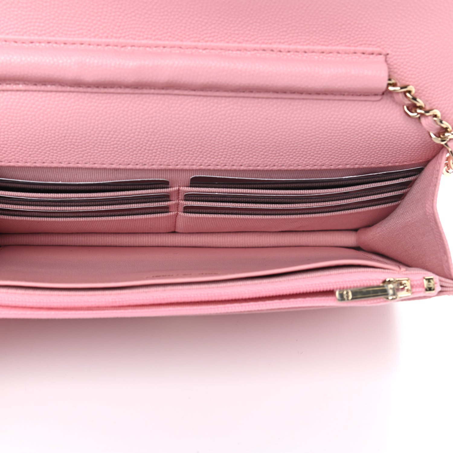 Chanel Caviar Quilted Wallet on Chain WOC Pink 5 of 10