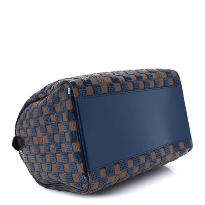 Louis Vuitton Damier Paillettes Speedy 30 Blue 3 of 11