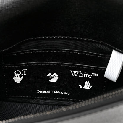 Off-White Saffiano Striped Mini Diag Binder Clip Bag Black White Yellow 6 of 11
