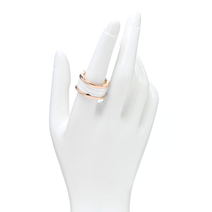 Bulgari 18K Rose Gold White Ceramic B.Zero1 Four-Band Ring 59 8.75 2 of 4
