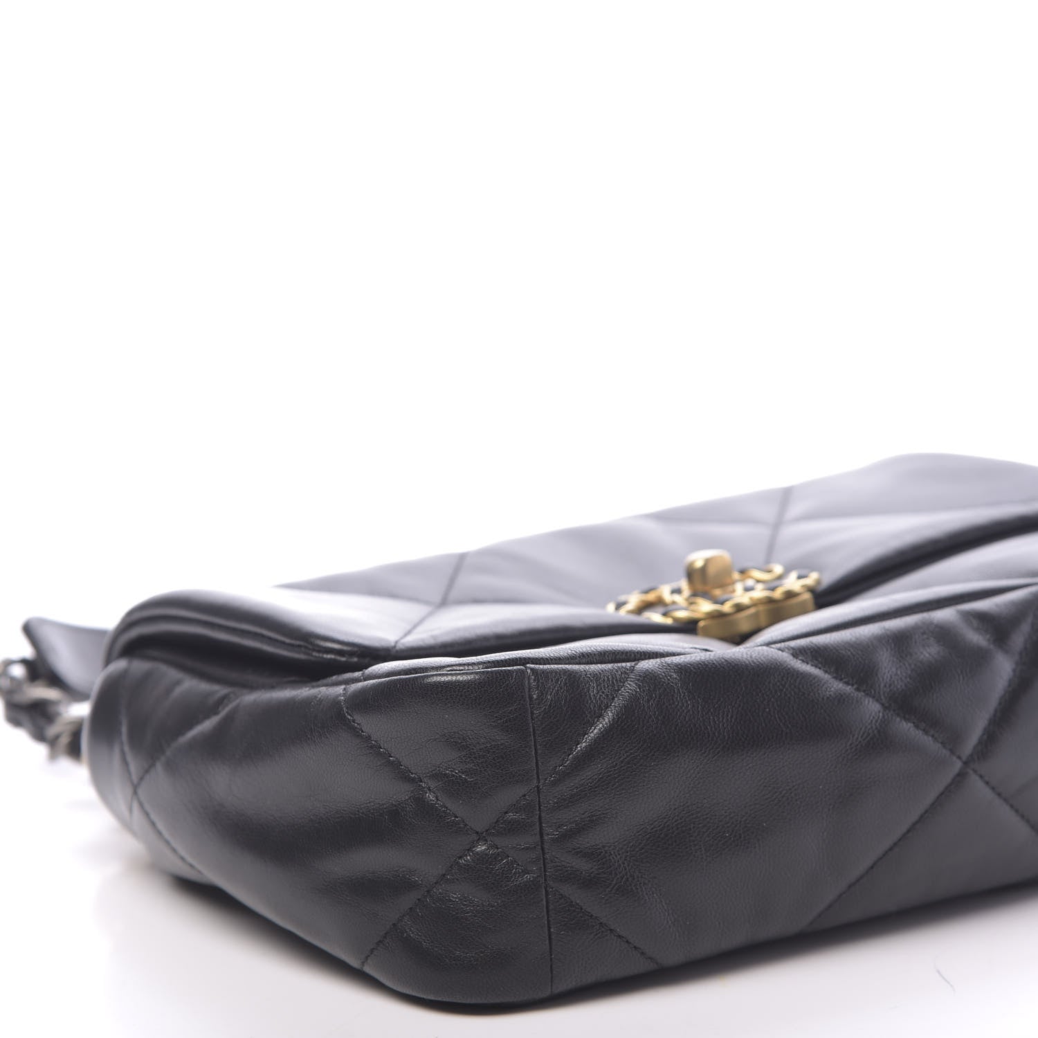 Chanel Goatskin Quilted Medium 19 Flap Black 8 of 11