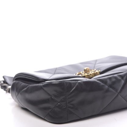 Chanel Goatskin Quilted Medium 19 Flap Black 8 of 11