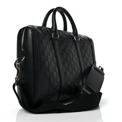Gucci Guccissima Signature Briefcase Black 3 of 8
