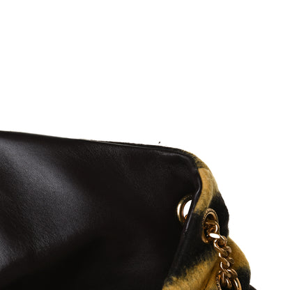 Saint Laurent Tie Dye Wool Quilted Small Loulou Puffer Monogram Chain Satchel Yellow Pacific Blue Dark Pecan 18 of 21