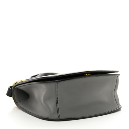 Prada City Calf Pionniere Saddle Bag Marmo Black 4 of 12