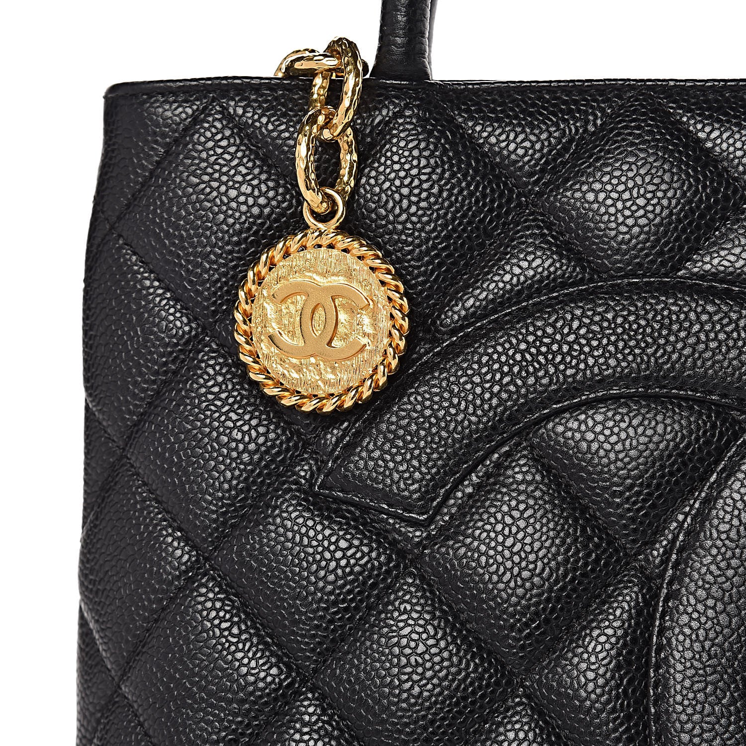 Chanel Caviar Quilted Medallion Tote Black 14 of 14
