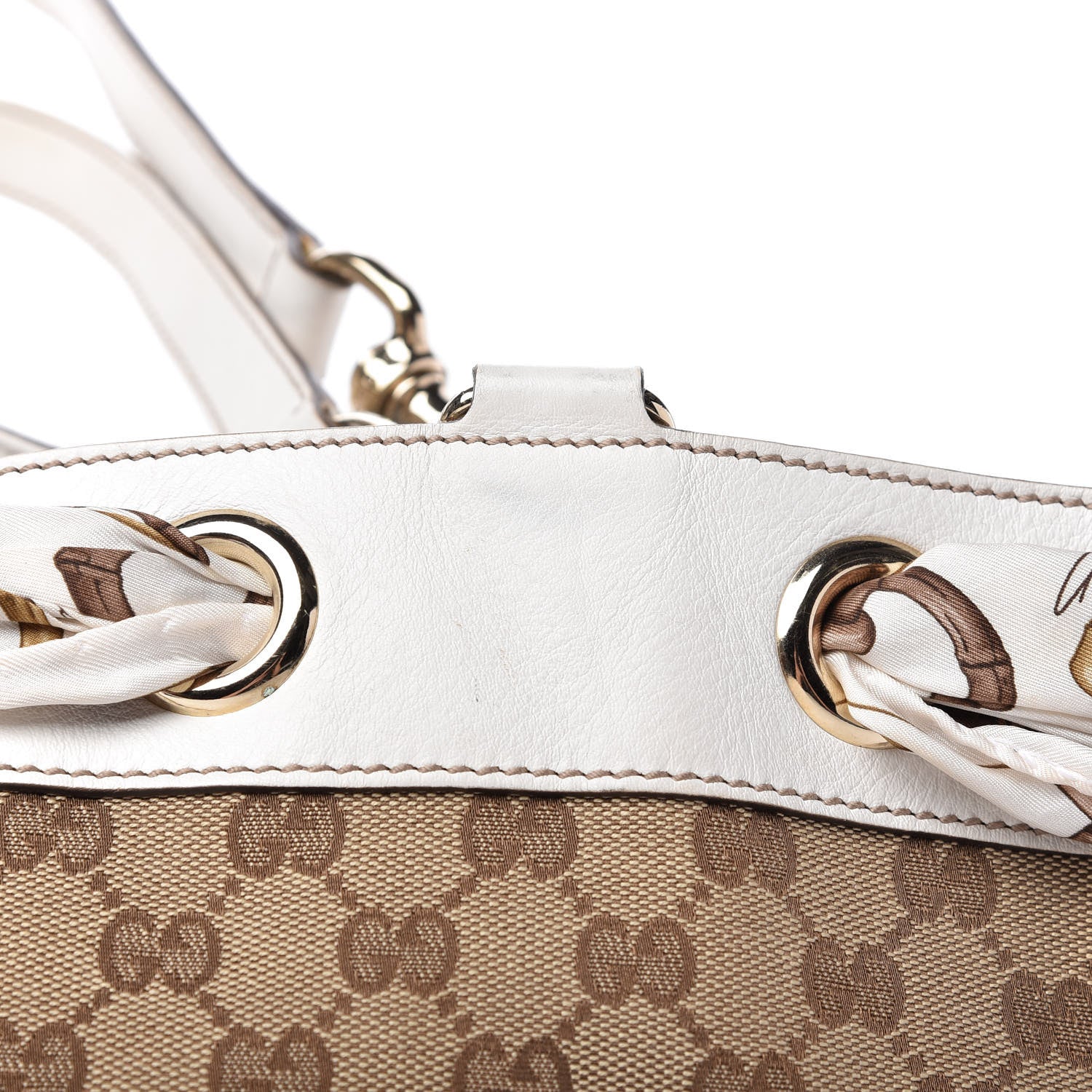 Gucci Monogram Large Positano Tote Off White 13 of 14