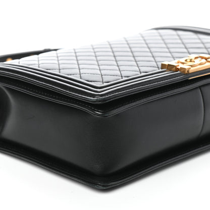 Chanel Lambskin Quilted Large Boy Flap Black 9 of 10