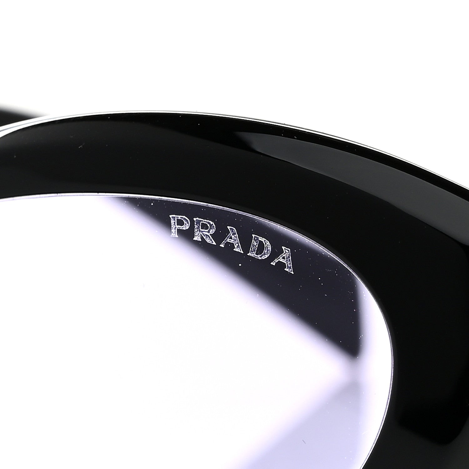 Prada Acetate Oval Sunglasses SPR 26Z Black Purple 7 of 8