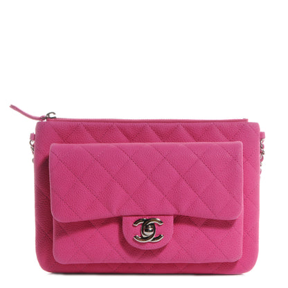 Chanel Iridescent Caviar Daily Zip Crossbody Fuchsia 1 of 9