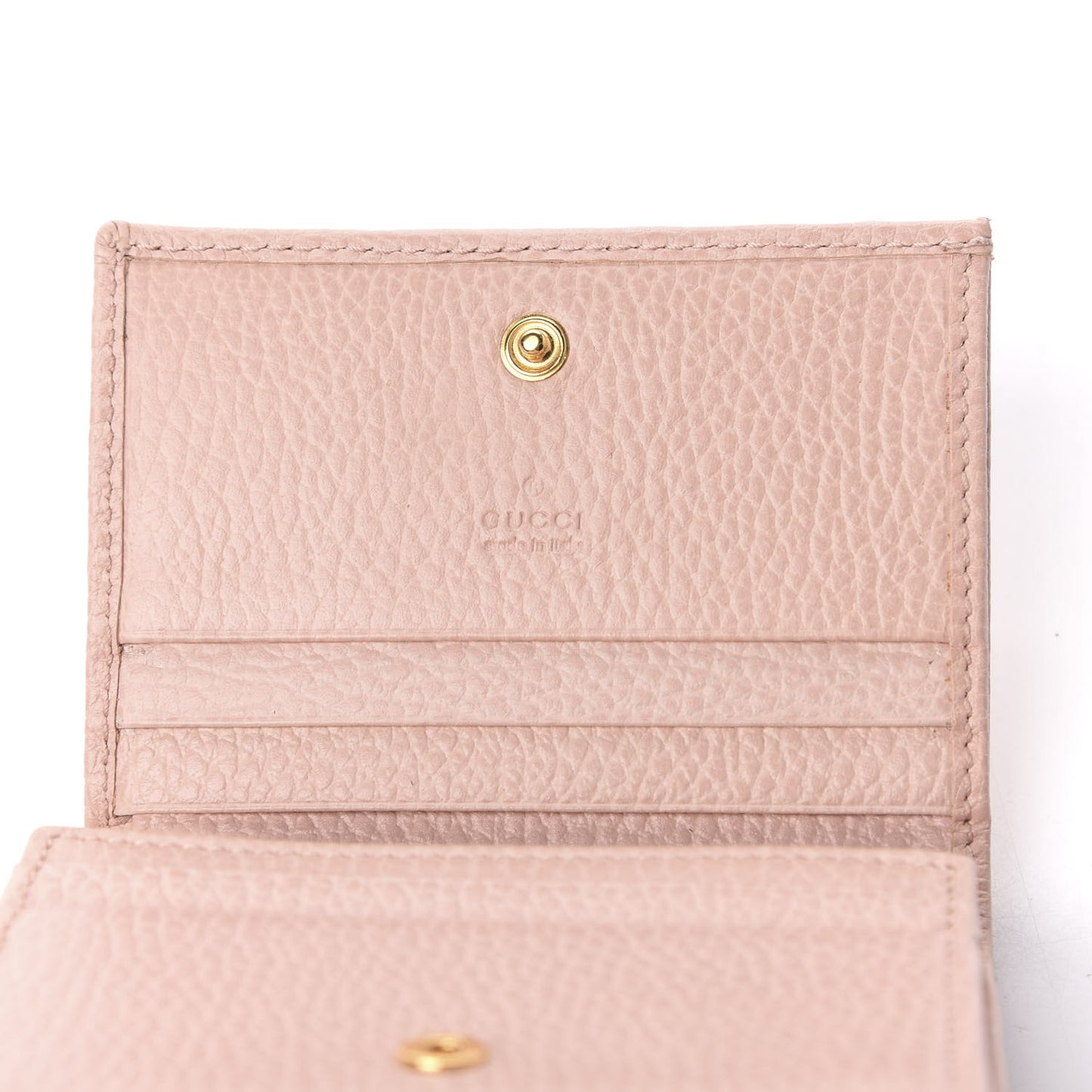 Dollar Calfskin GG Marmont Card Case Perfect Pink