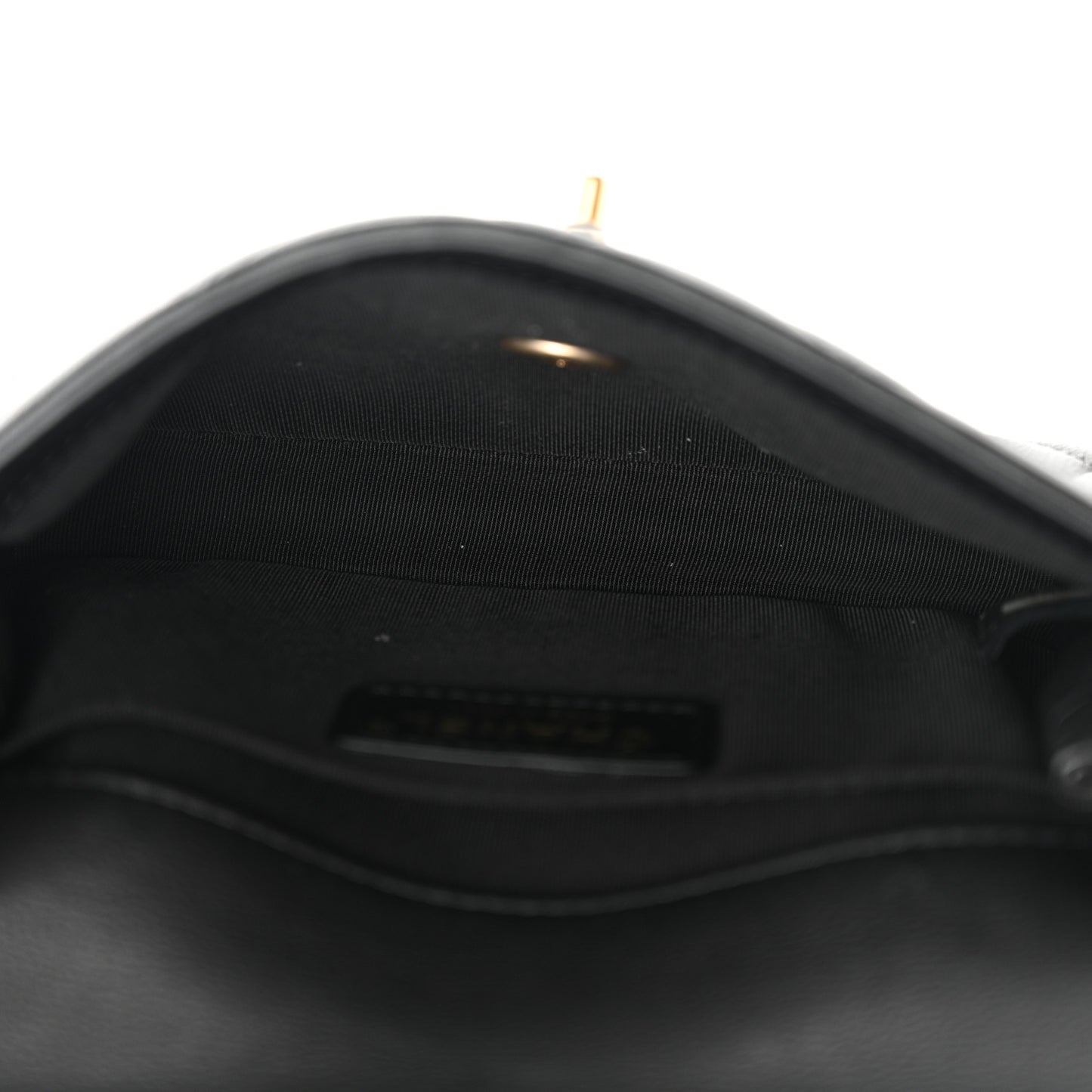 Calfskin Quilted Flap Waist Bag Black