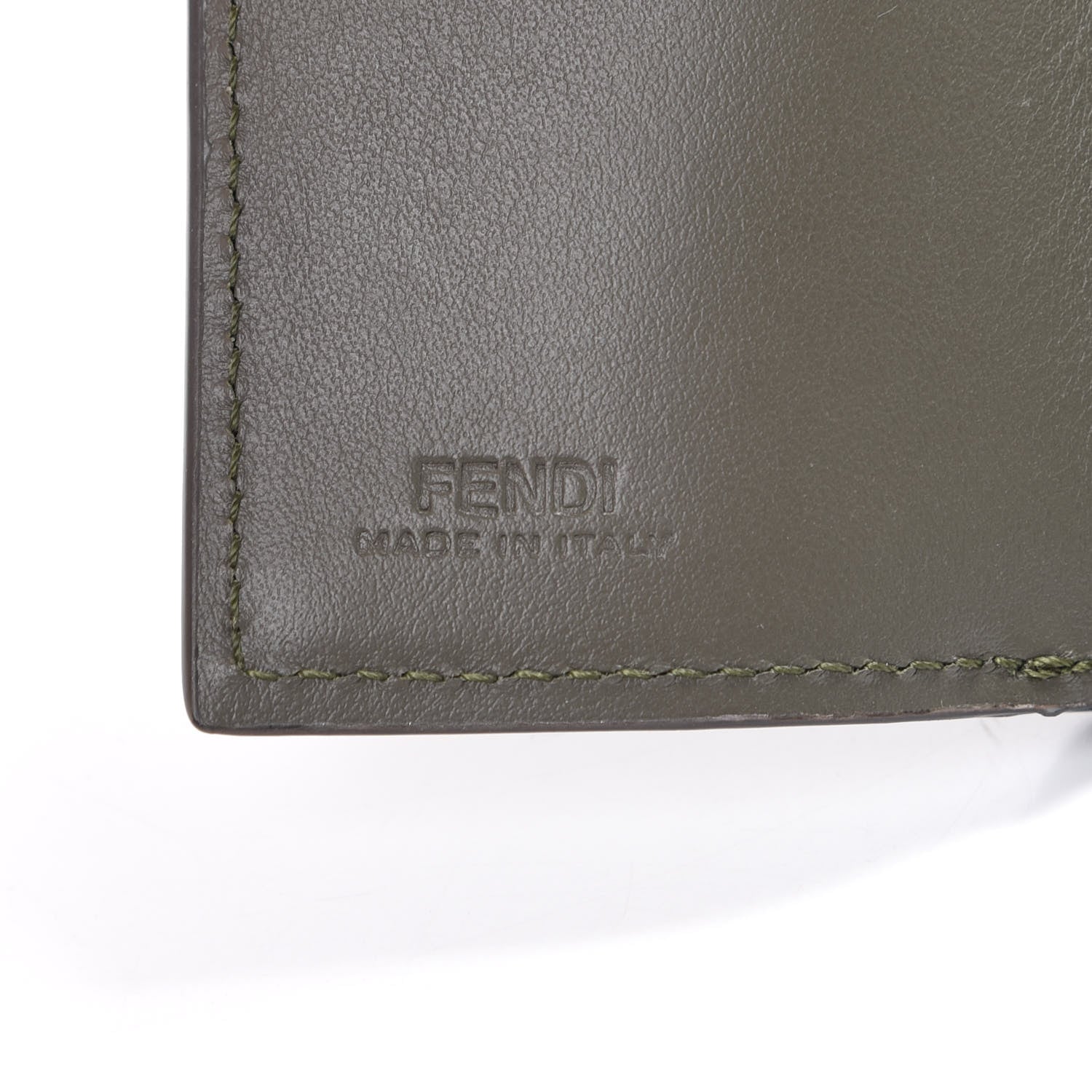 Fendi Vitello Cruise F is Fendi Micro Tri-Fold Envelope Wallet Asparago 5 of 7