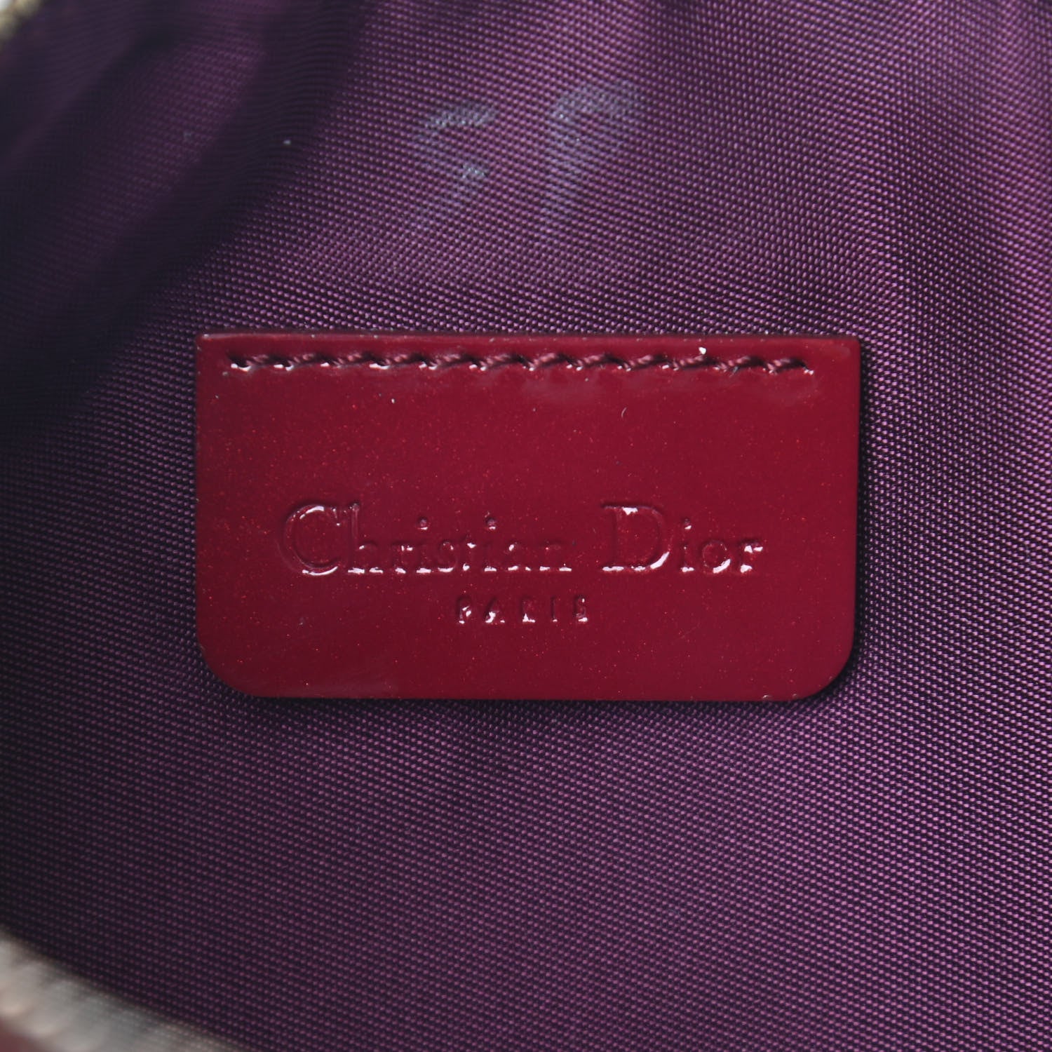 Christian Dior Patent Monogram Mini Saddle Pochette Red 6 of 7