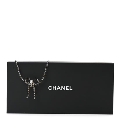 Chanel Metal Lambskin Crystal Pearl Bow Chain Belt Black Gold 5 of 5