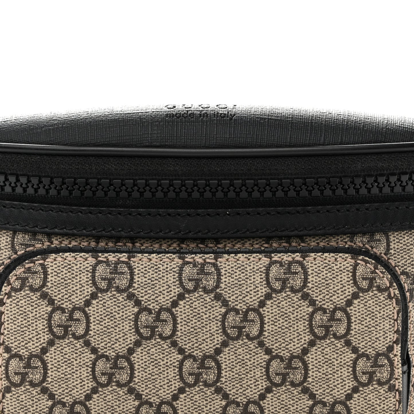 GG Supreme Monogram Belt Bag Black