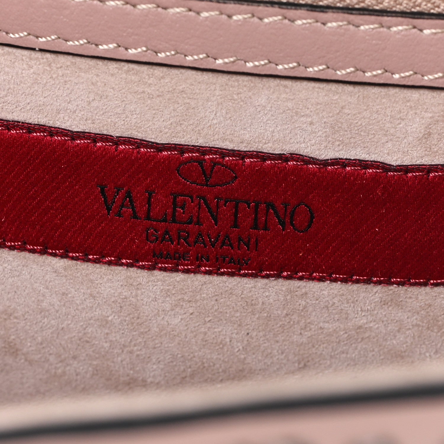 Valentino Garavani Vitello Crystal Embellished Medium Glam Lock Rockstud Flap Poudre 6 of 12