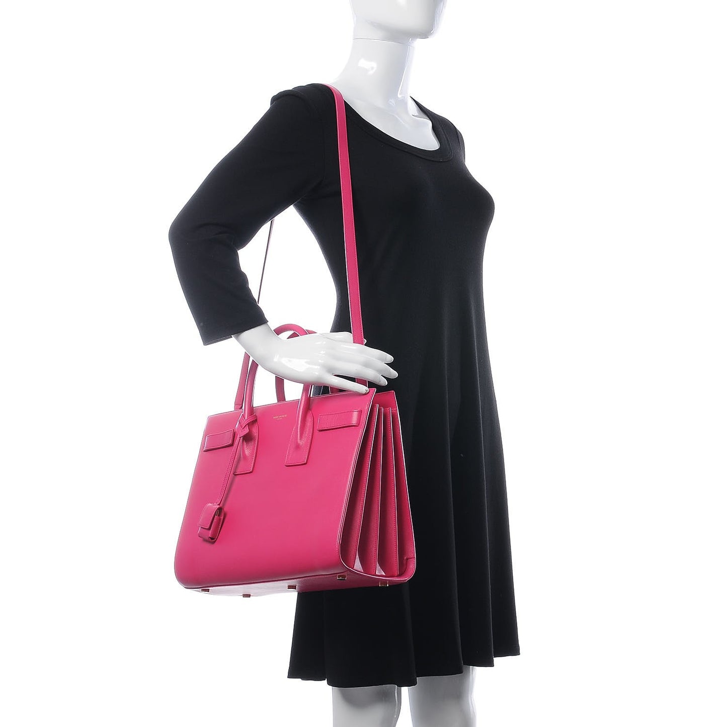 Calfskin Small Sac De Jour Lipstick Fuchsia