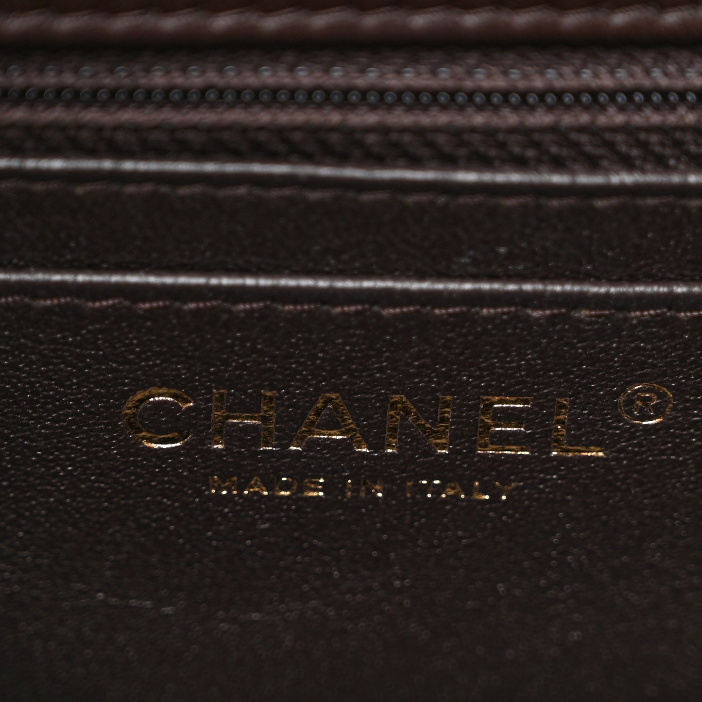 Lambskin Quilted Mini Square Flap Dark Brown