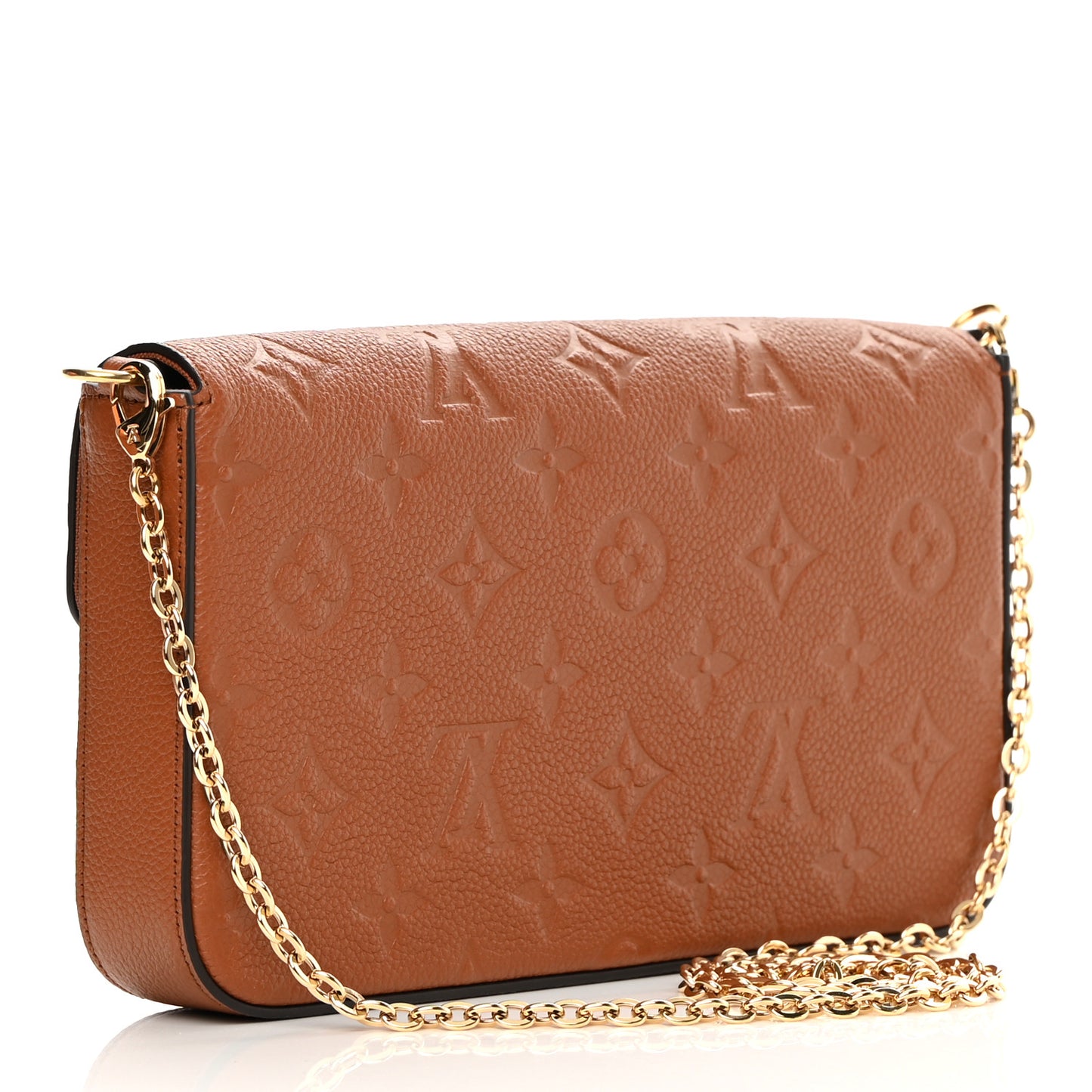 Empreinte Pochette Felicie Chain Wallet Cognac