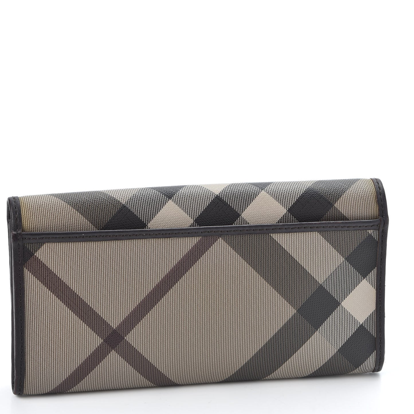 Smoked Check Continental Wallet Chocolate