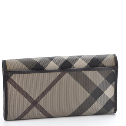 Burberry Smoked Check Continental Wallet Chocolate 2 of 10