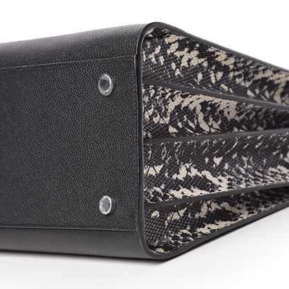 Saint Laurent Grained Calfskin Embossed Python Small Sac De Jour Black 10 of 10