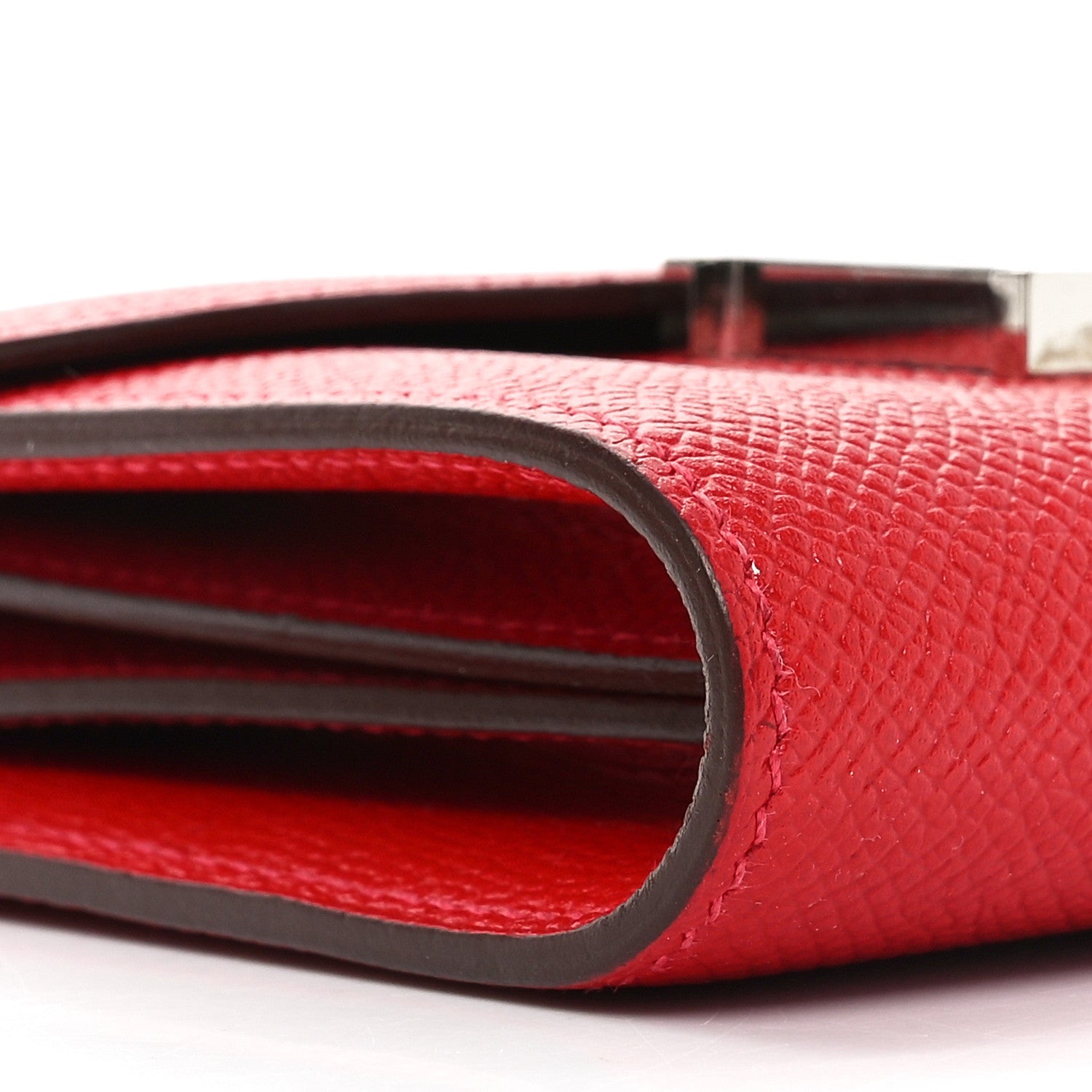 Hermes Epsom Constance Compact Passant Wallet Rouge Casaque 8 of 9