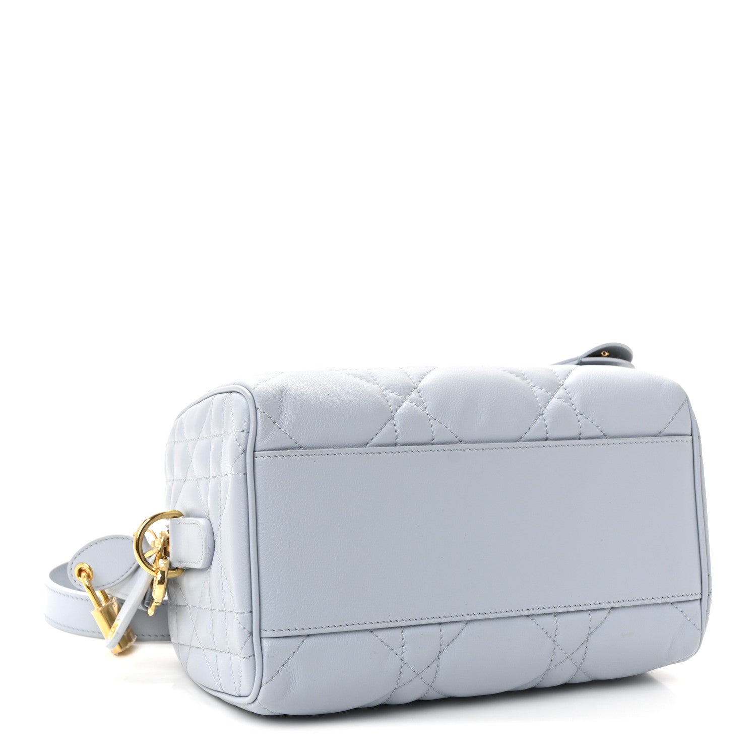 Christian Dior Calfskin Macrocannage Groove 20 Bag Pale Blue 4 of 10
