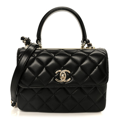 Chanel Lambskin Quilted Small Trendy CC Dual Handle Flap Bag Black 1 of 13