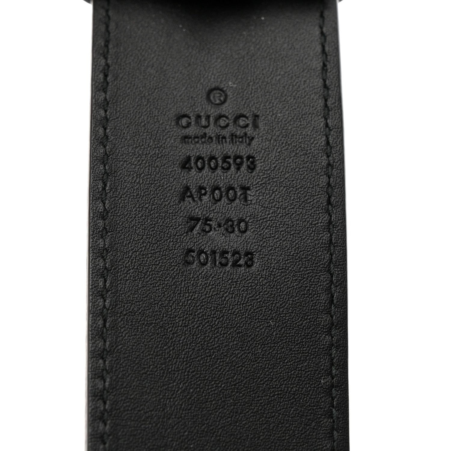 Gucci Calfskin Double G 40mm Belt 75 30 Black 3 of 5