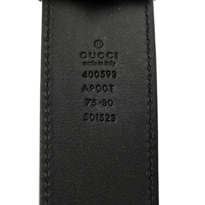 Gucci Calfskin Double G 40mm Belt 75 30 Black 3 of 5