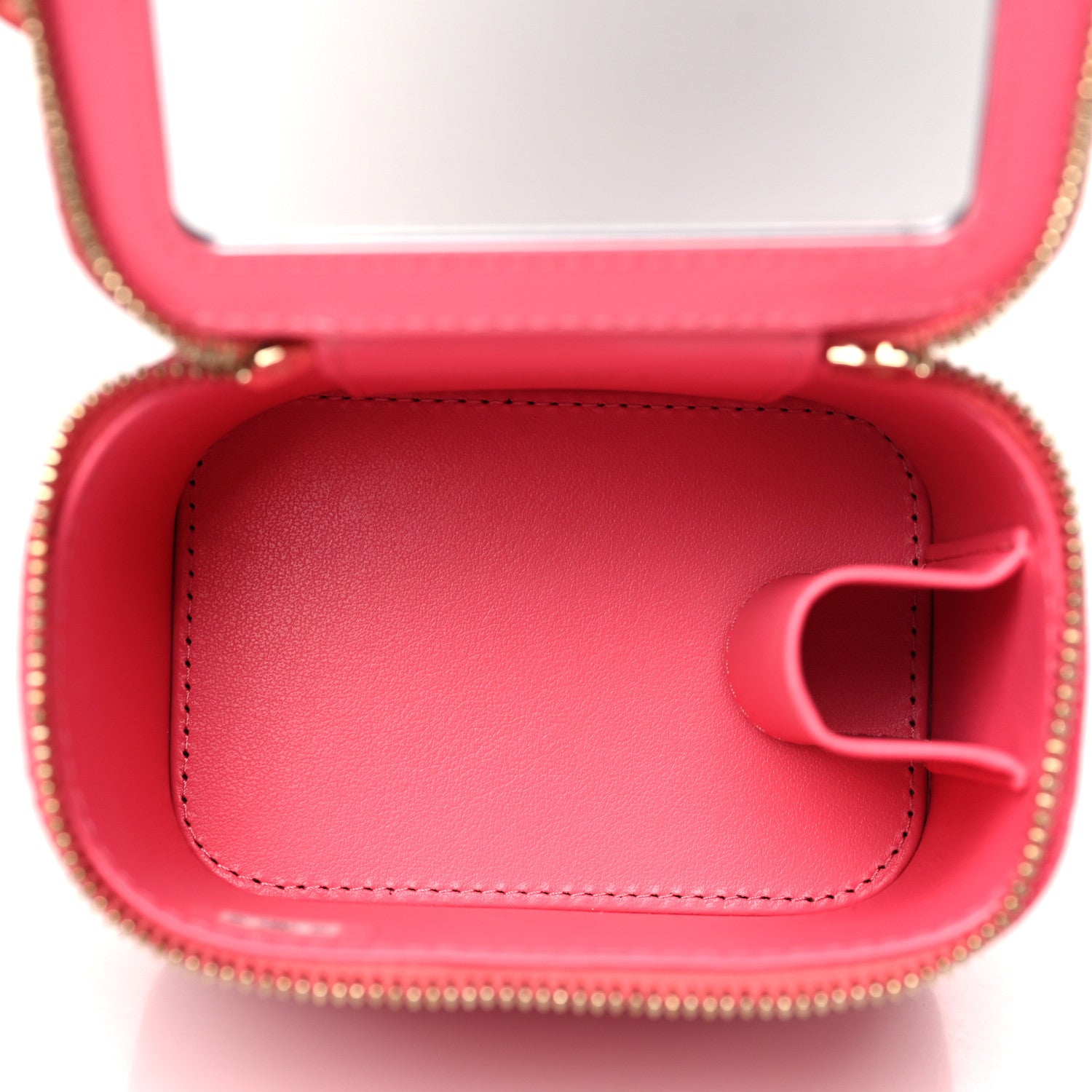 Chanel Caviar Quilted Mini Vanity Case With Chain Pink 5 of 11