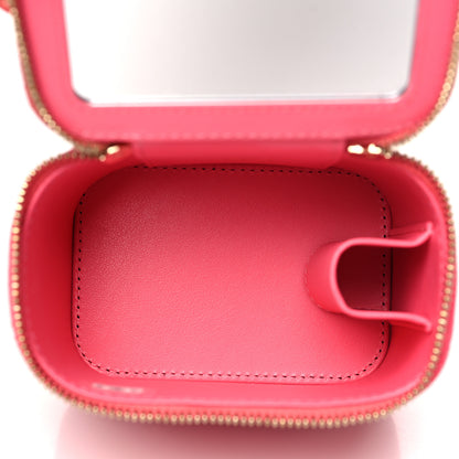 Chanel Caviar Quilted Mini Vanity Case With Chain Pink 5 of 11