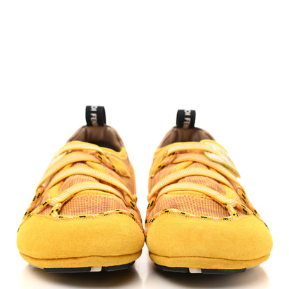 Fendi X SARAH COLEMAN Suede Mesh Satin FF Vertigo Womens Flex Sneakers 36 Mimosa Giallo Ocra Tobacco 2 of 9