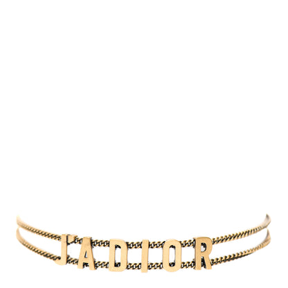 Christian Dior Metal J'Adior Choker Necklace Aged Gold 1 of 4