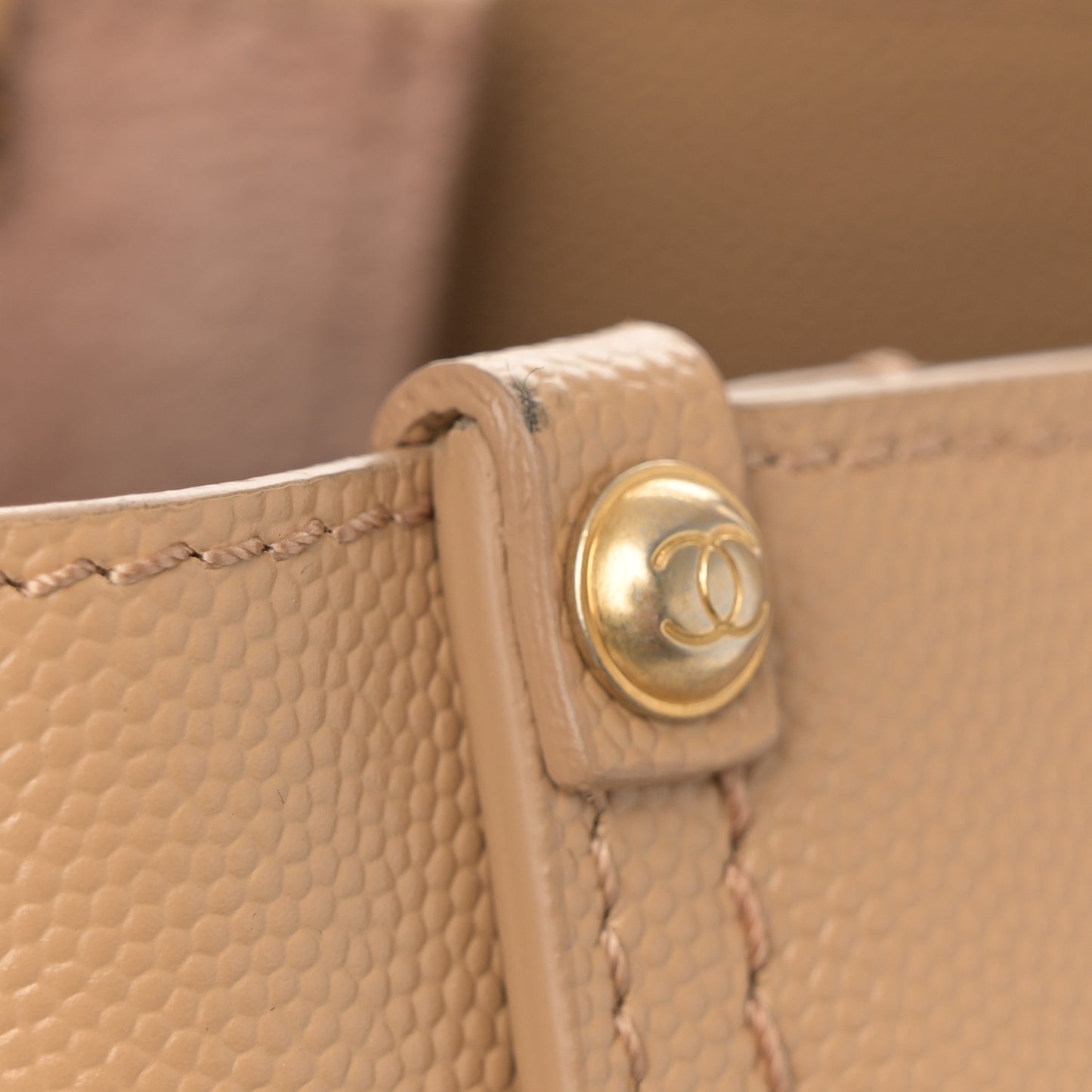 Caviar Small Studded Deauville Beige