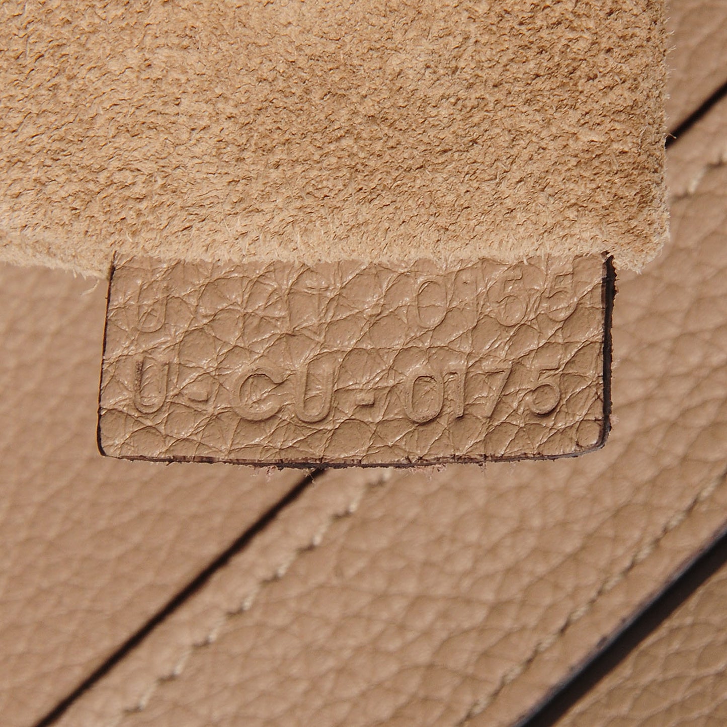 Drummed Calfskin Micro Luggage Dune