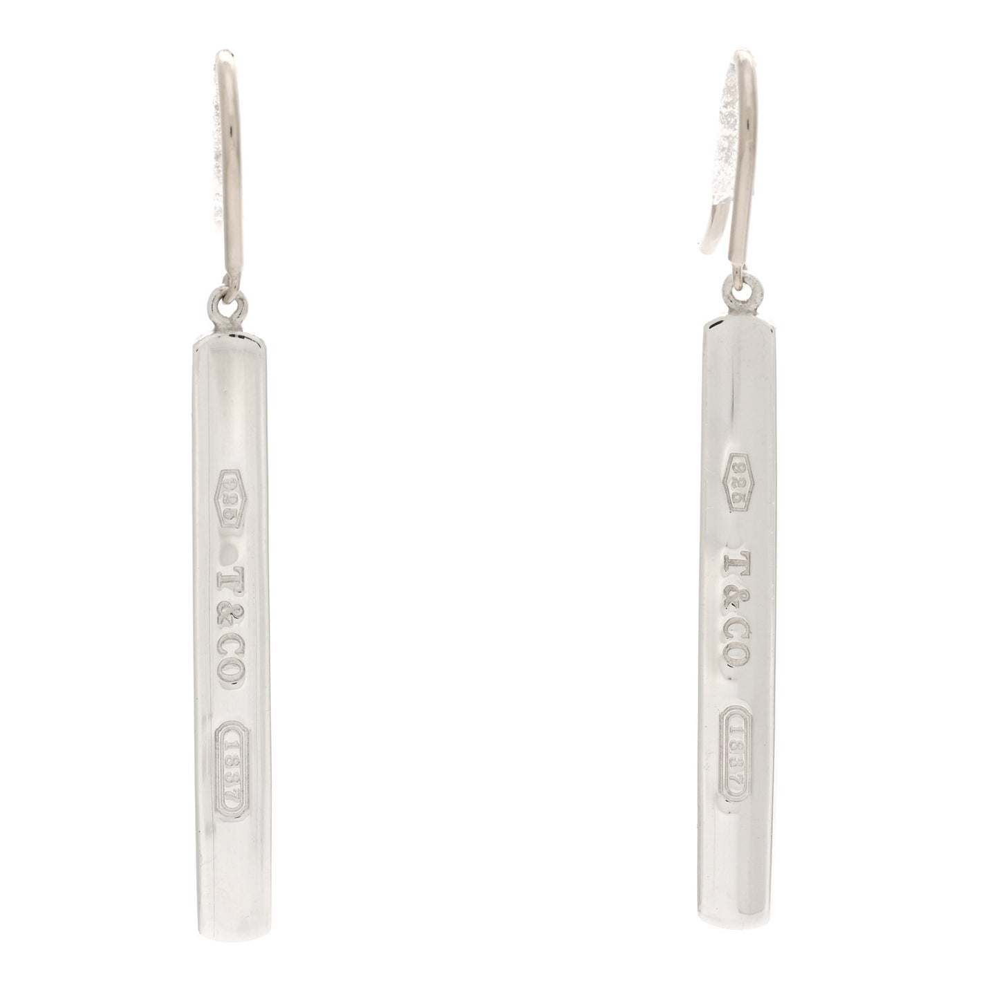 Sterling Silver 1837 Bar Drop Earrings