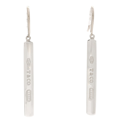 Tiffany Sterling Silver 1837 Bar Drop Earrings 1 of 4