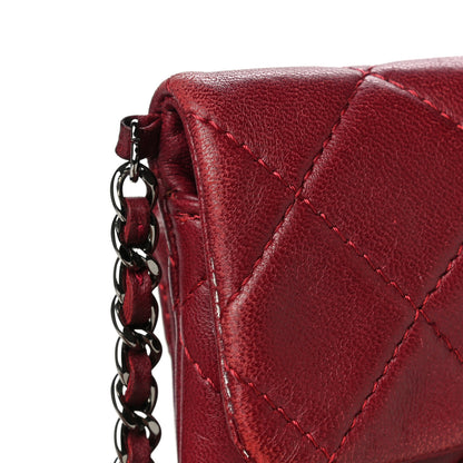Chanel Lambskin Quilted Mini Mineral Nights Flap Crossbody Bag Dark Red 20 of 25