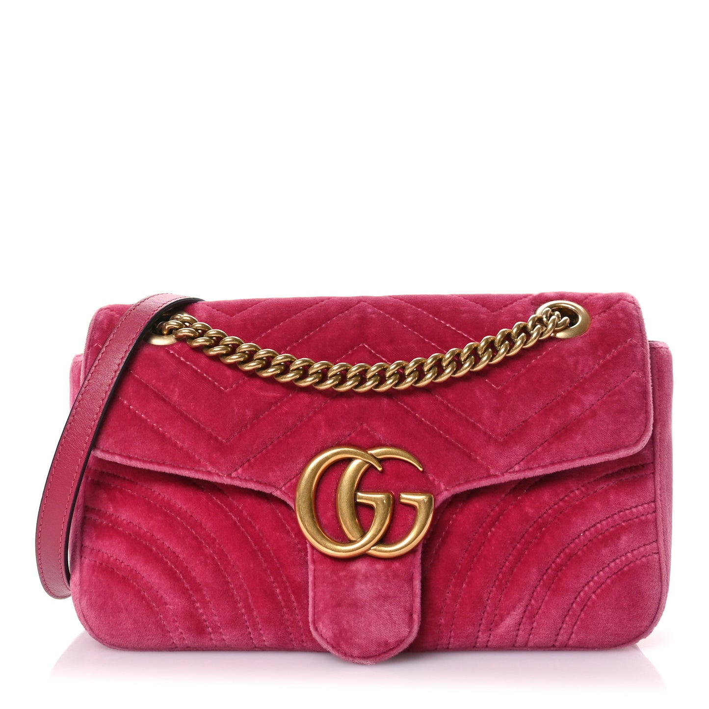 Velvet Matelasse Small GG Marmont Shoulder Bag Light Raspberry Rose