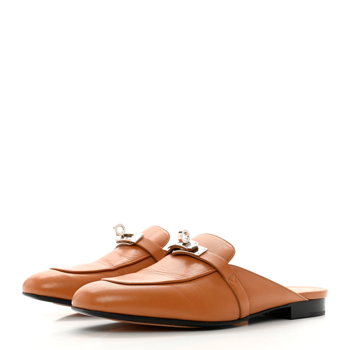 Heritage Calfskin Oz Mules 38 Natural