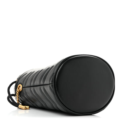 Gucci Calfskin Matelasse Mini GG Marmont 2.0 Bucket Bag Black 4 of 11