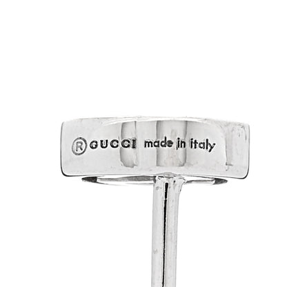 Gucci 18K White Gold Interlocking G Stud Earrings 5 of 6