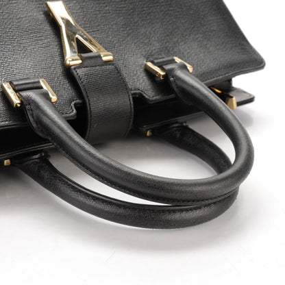 Saint Laurent Tweed Calfskin Classic Small Cabas Y Bag Black 9 of 9
