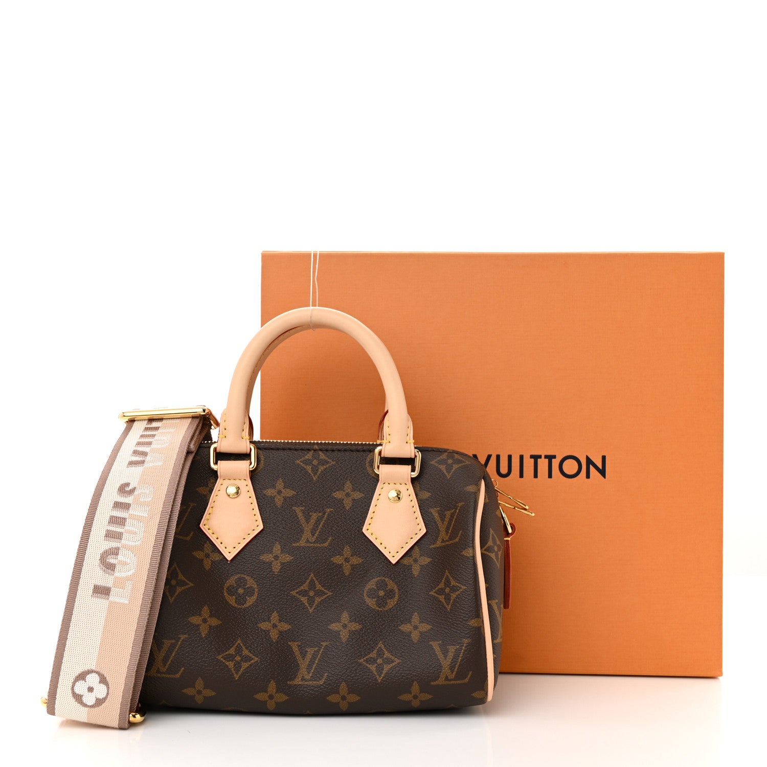 Louis Vuitton Monogram Speedy Bandouliere 20 Beige 12 of 12