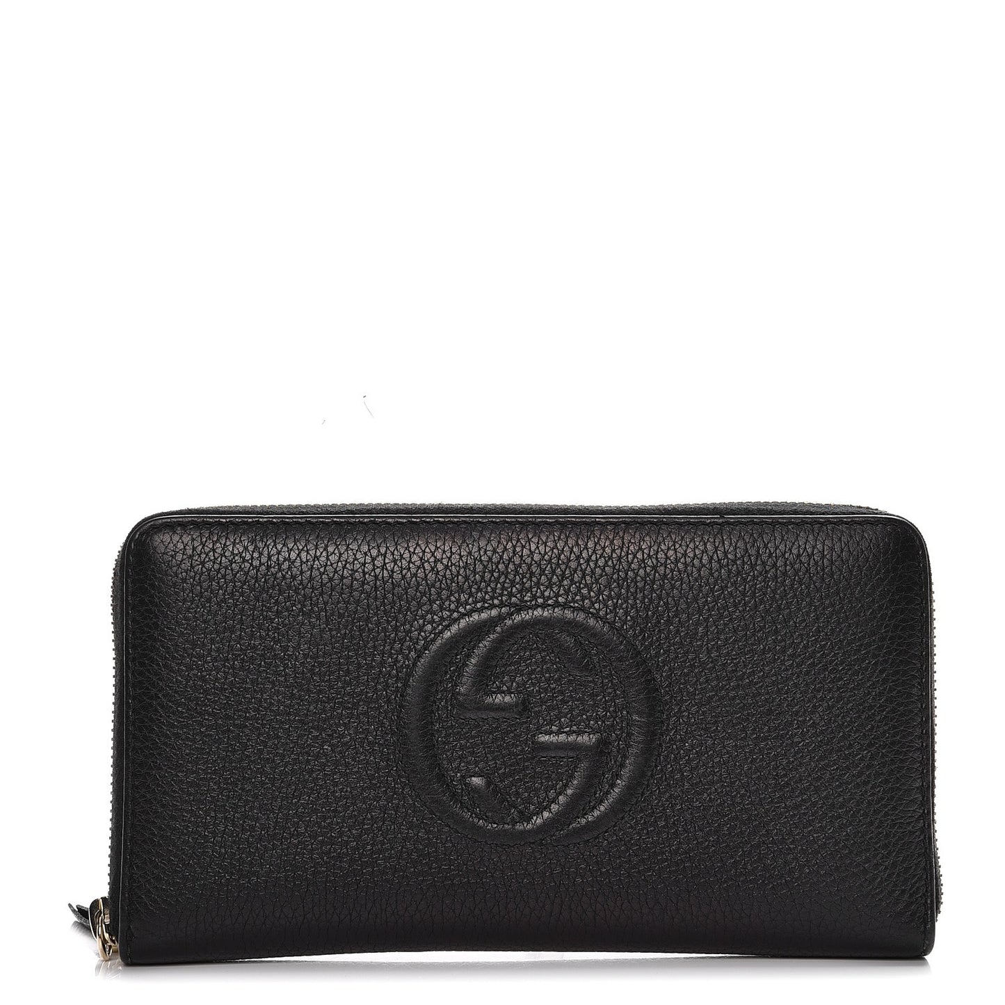 Calfskin Soho Zip Around Wallet Black
